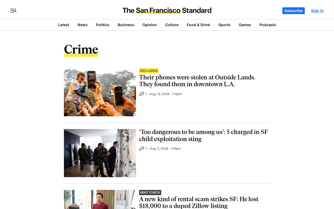 San Francisco County local crime news and arrest coverage