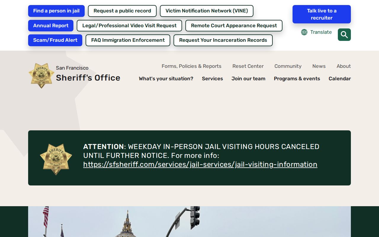 San Francisco County daily booking and release aggregate records